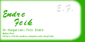 endre feik business card